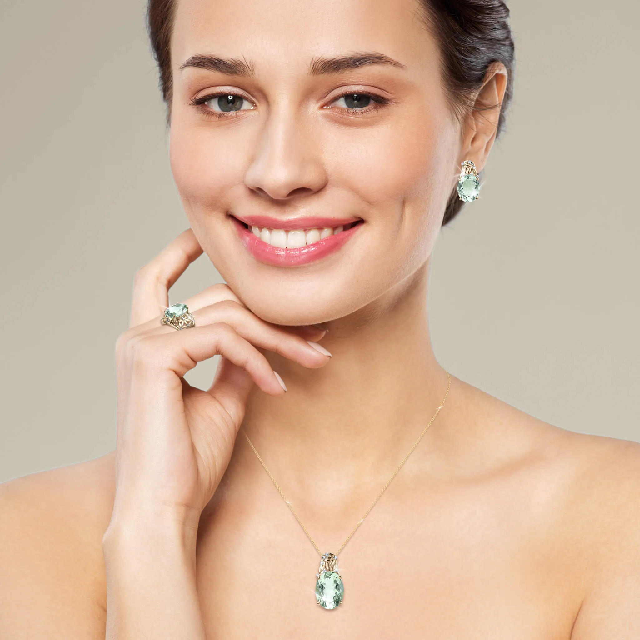 Eden Green Amethyst Earrings