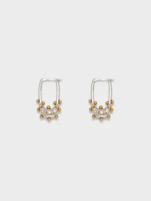 Elijah Palladium and 18kt Gold-Plated Hoop Earrings