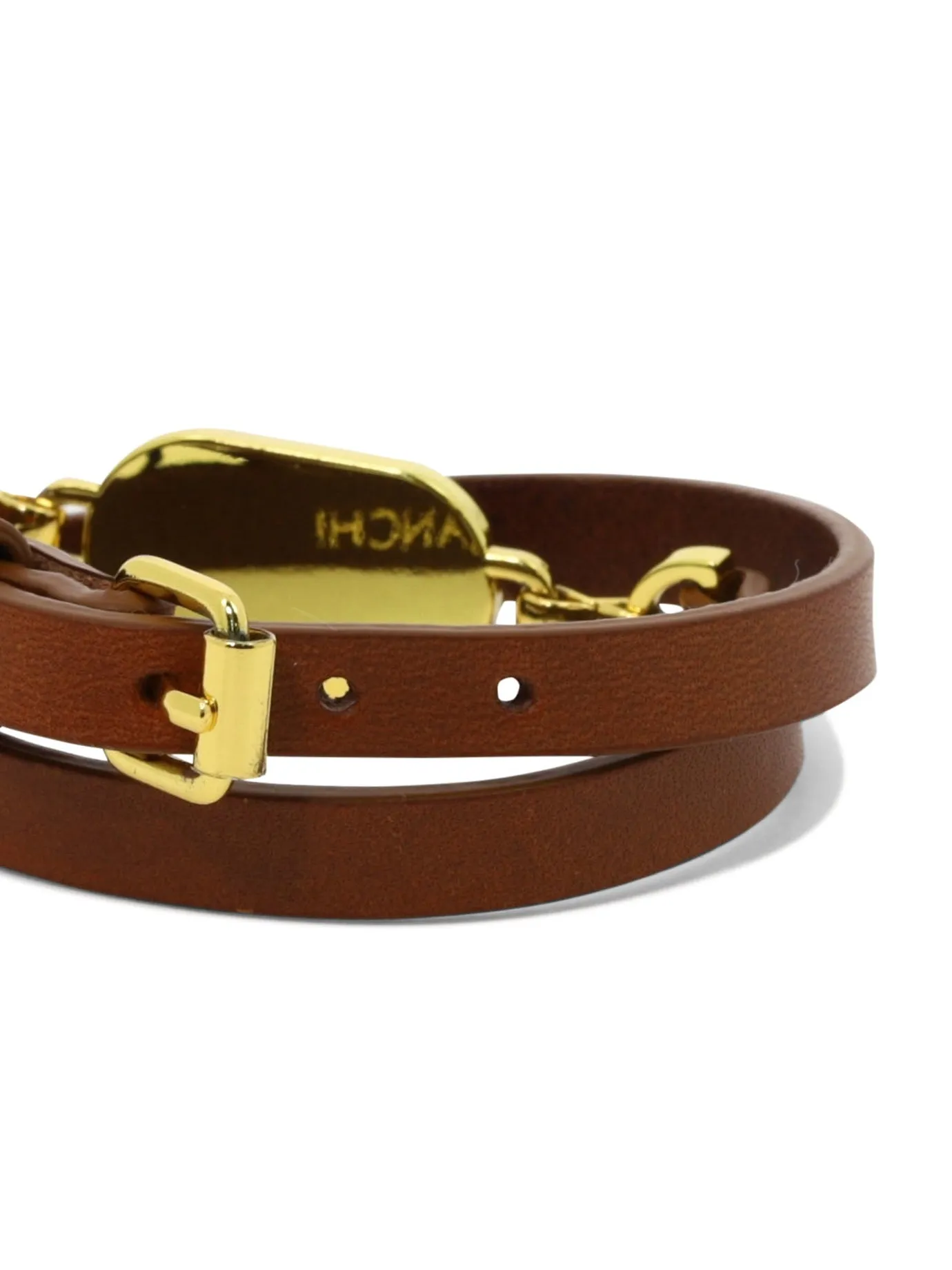 Elisabetta Franchi Logo Plaque Double Wrap Bracelet