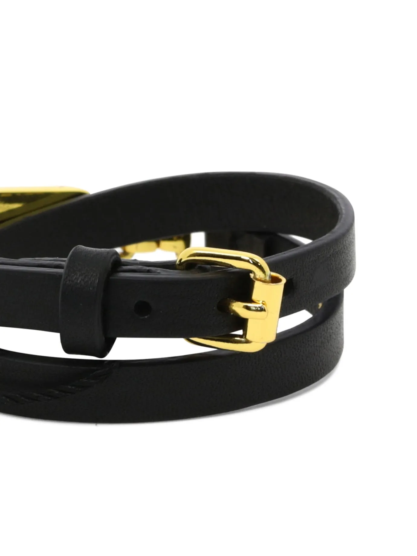 Elisabetta Franchi Logo Plaque Double Wrap Bracelet