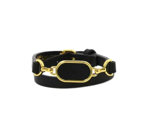 Elisabetta Franchi Logo Plaque Double Wrap Bracelet