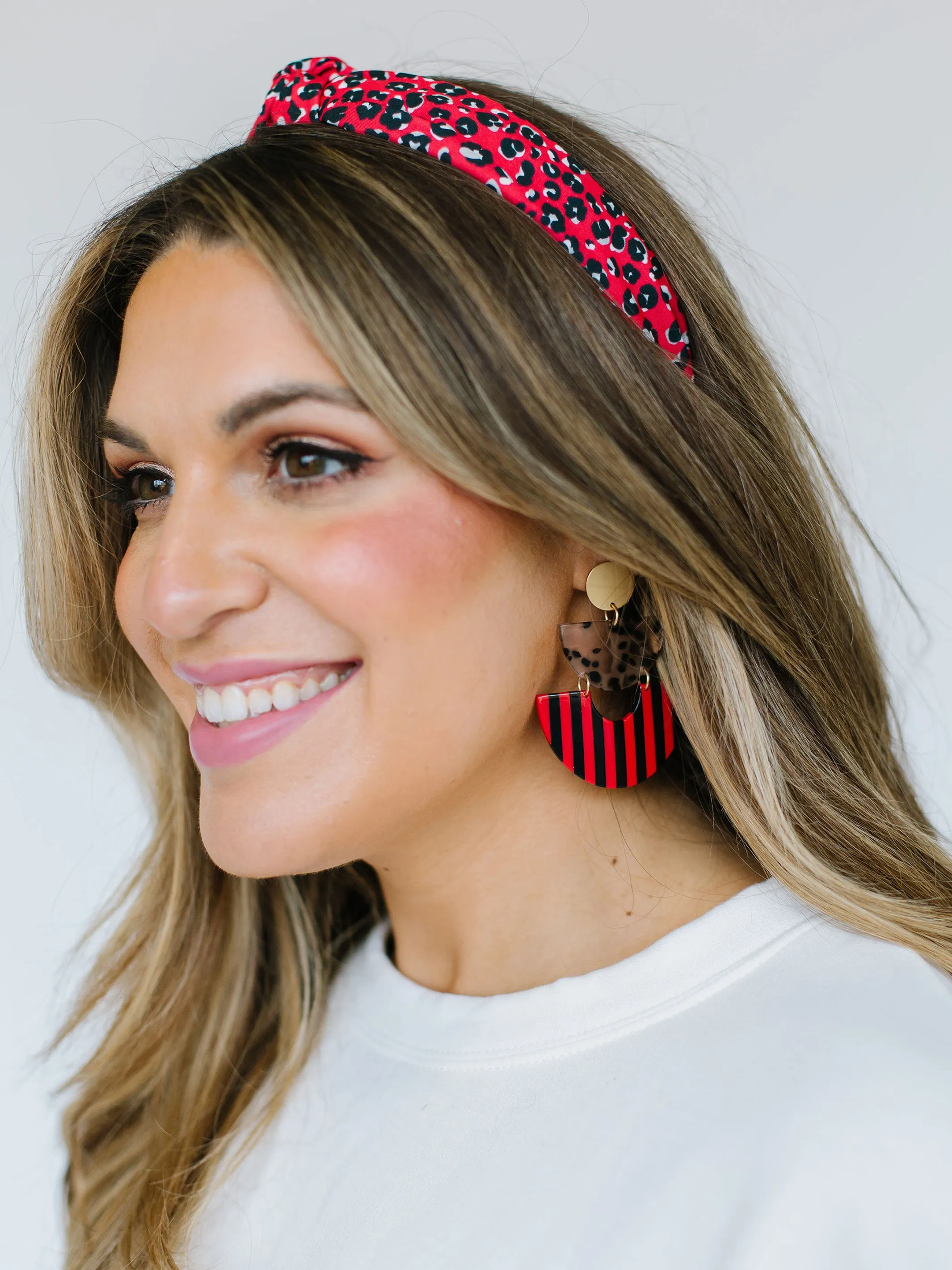 Emorie Earrings | Red   Black