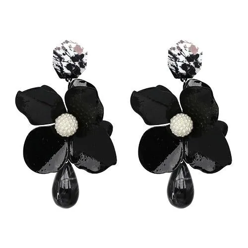 Fashion Women Big Flower Design Statement Earring
