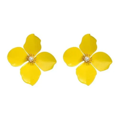 Fashion Women Big Flower Design Statement Earring