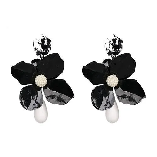 Fashion Women Big Flower Design Statement Earring