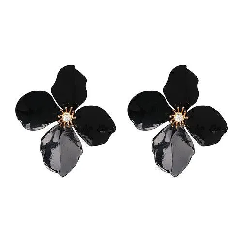 Fashion Women Big Flower Design Statement Earring