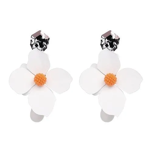 Fashion Women Big Flower Design Statement Earring