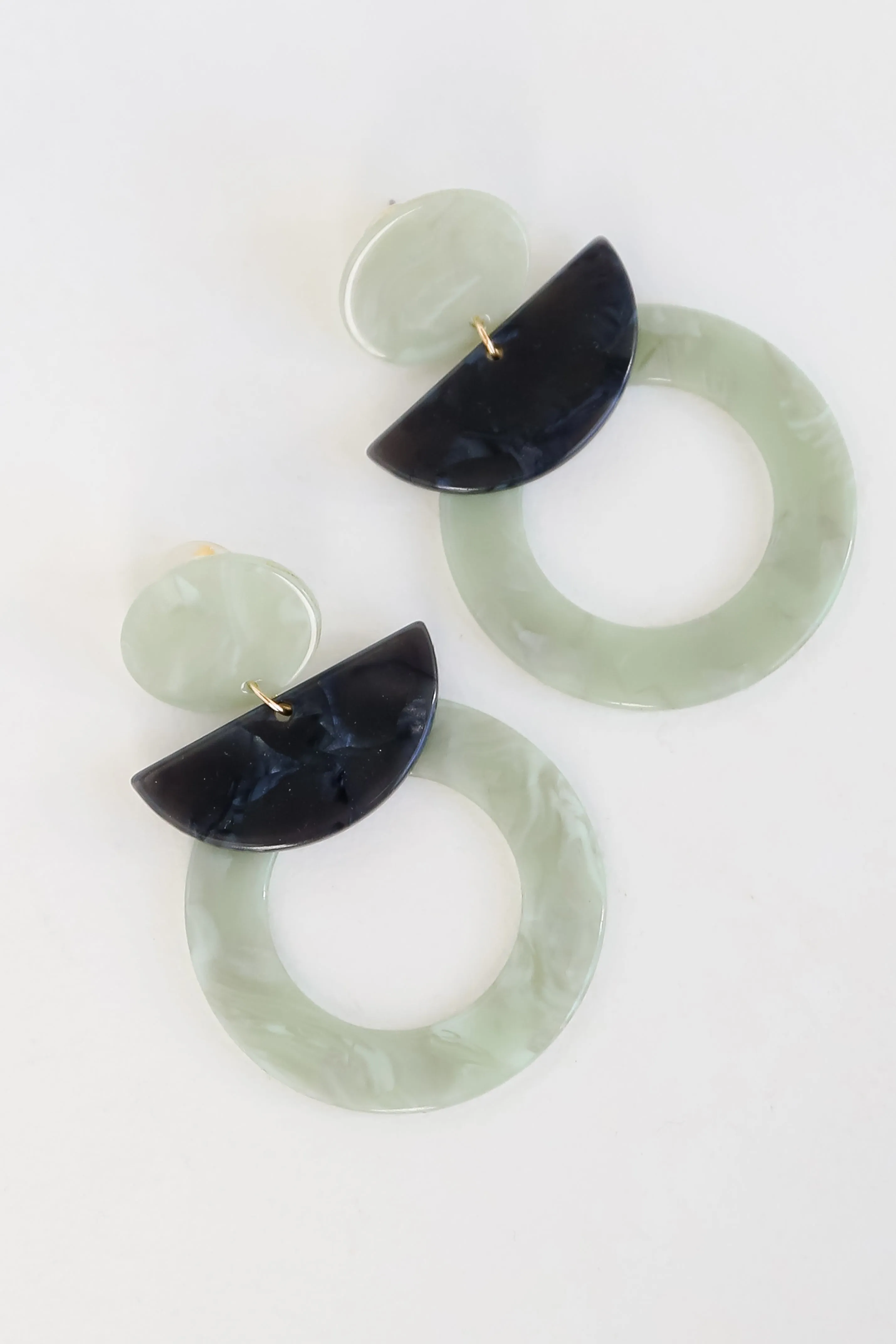 FINAL SALE - Jamie Mint Acrylic Drop Earrings
