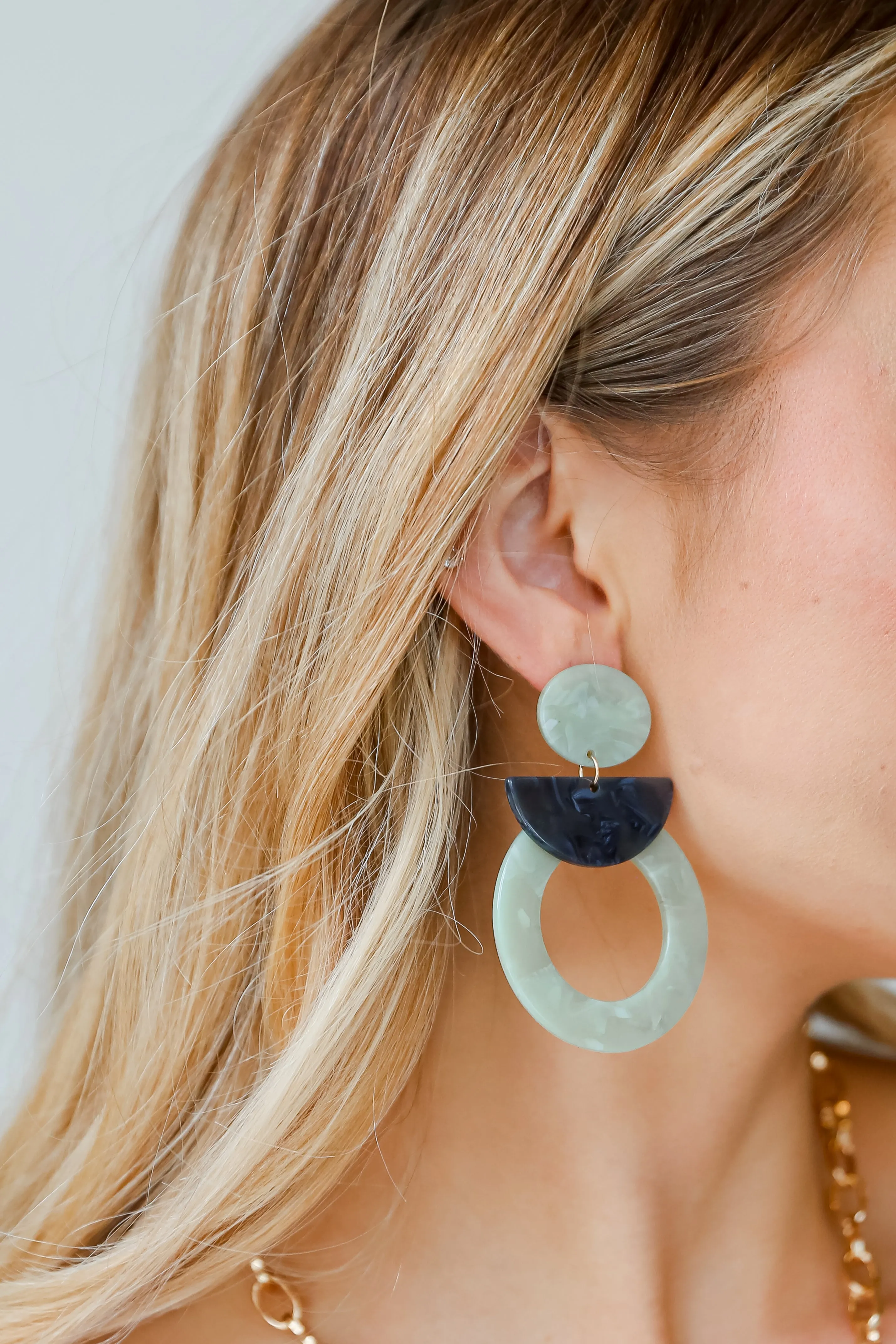 FINAL SALE - Jamie Mint Acrylic Drop Earrings