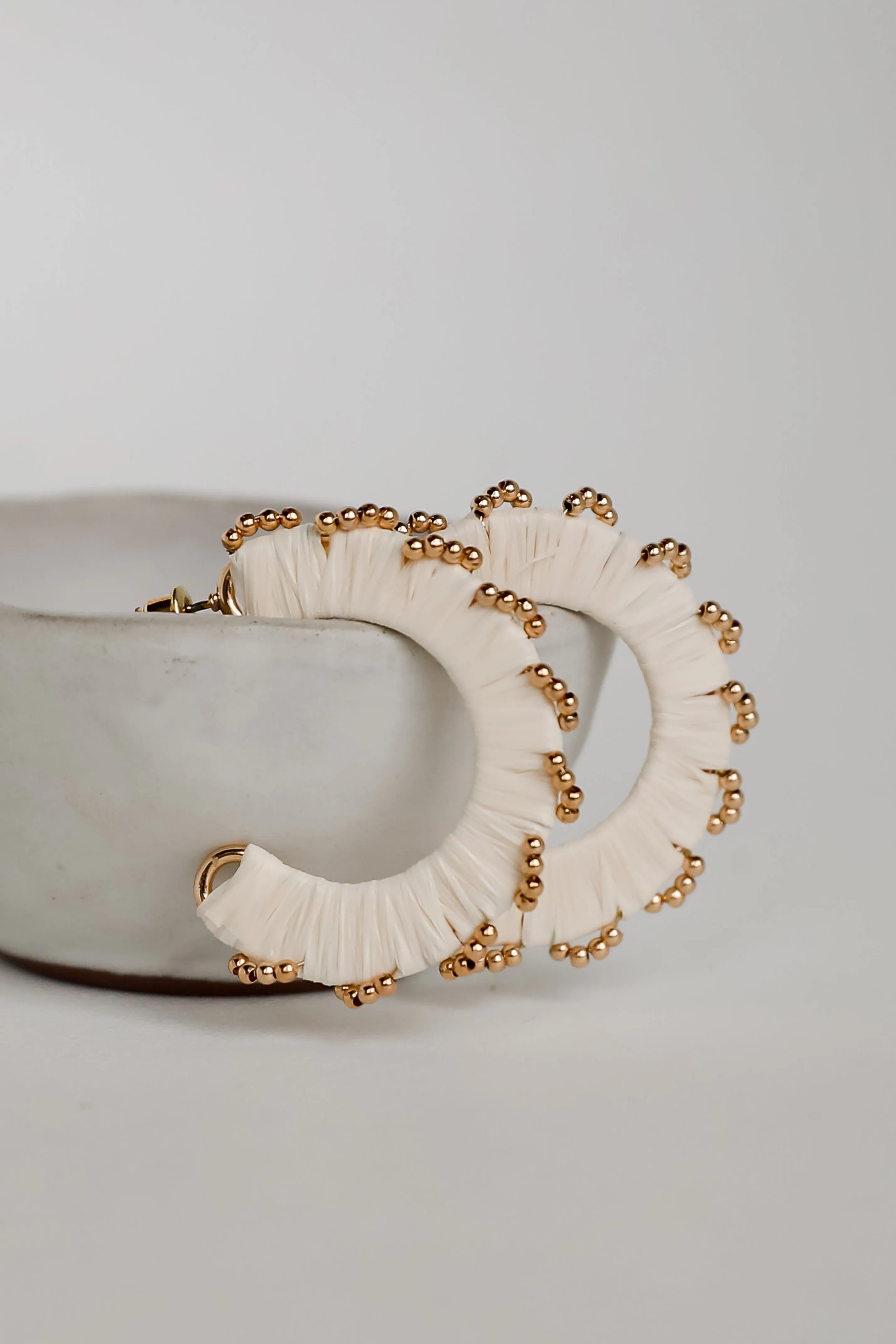 FINAL SALE - Kendall Straw Hoop Earrings
