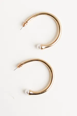 FINAL SALE - Leah Gold Hoop Earrings