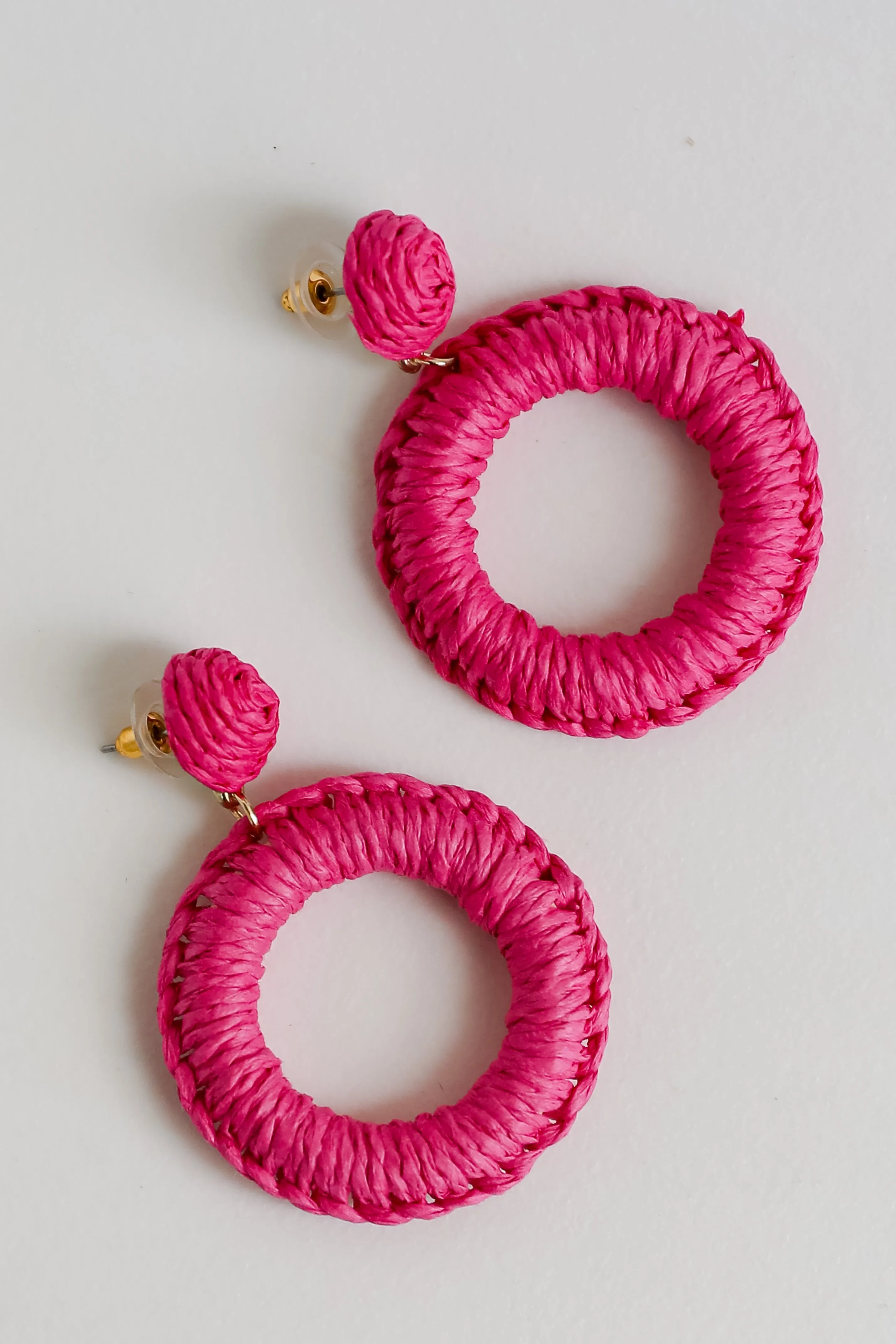 FINAL SALE - Phoebe Straw Statement Earrings