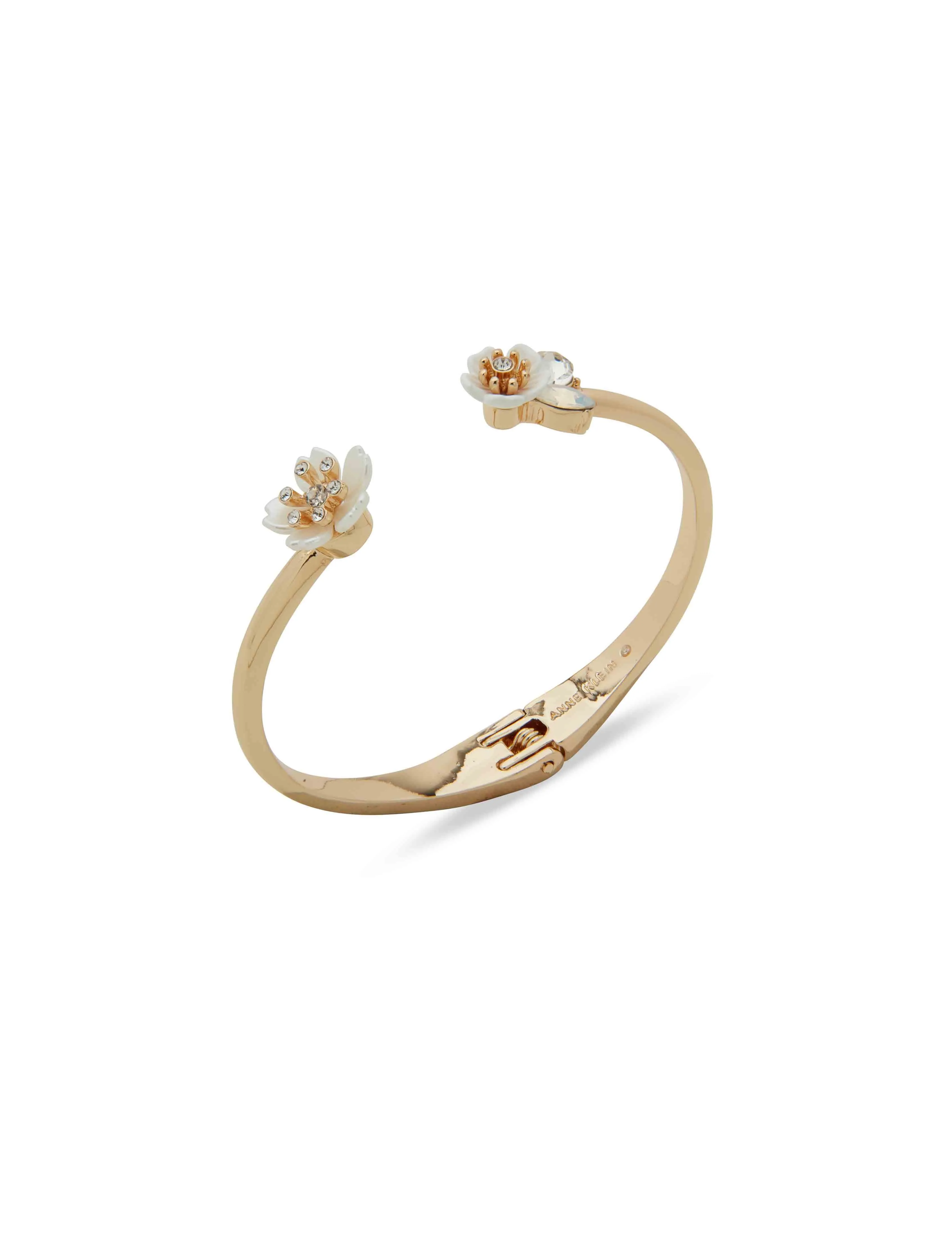 Flower & Crystal Stationed Bracelet
