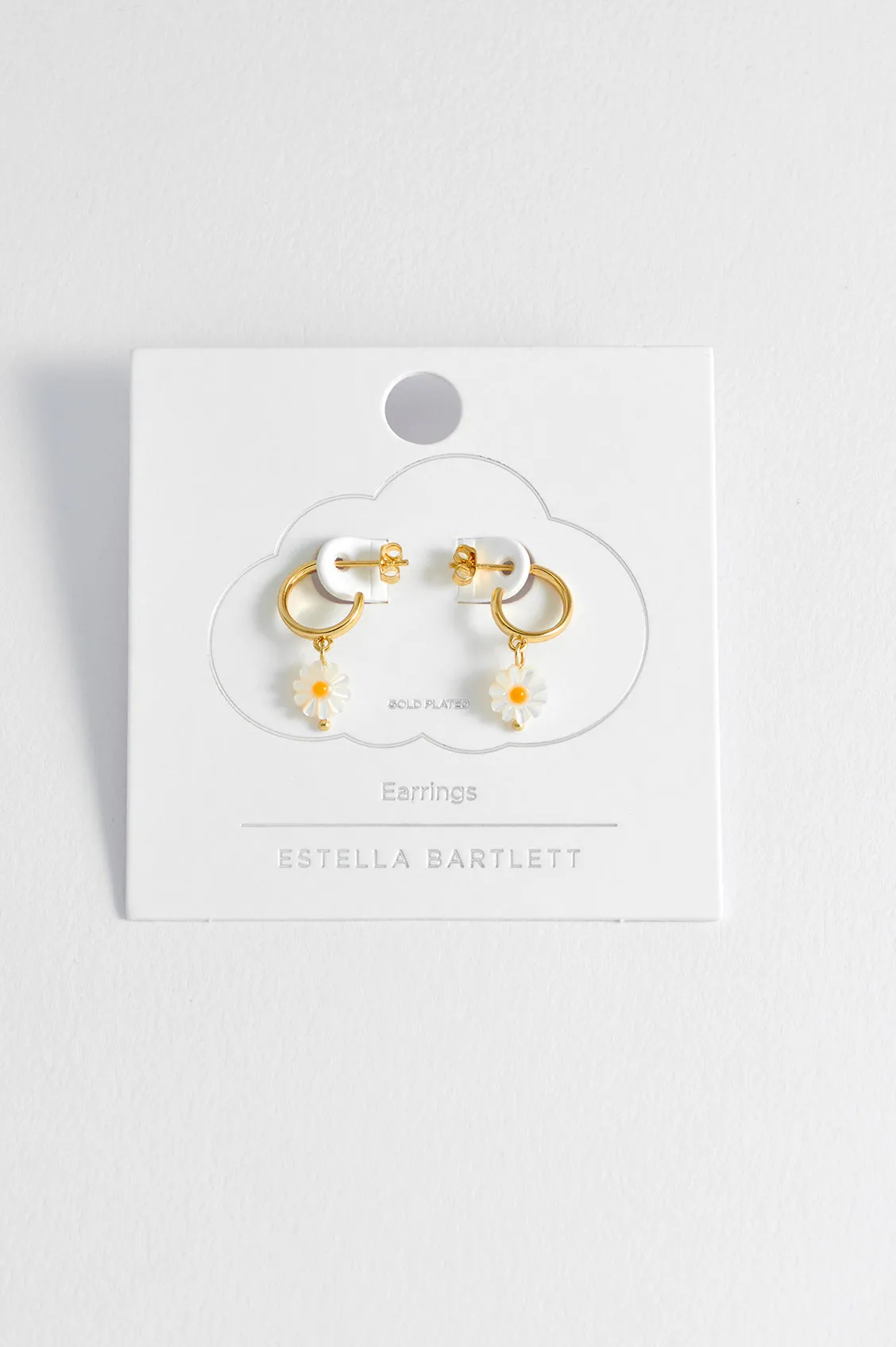Flower Shell Hoop Earrings