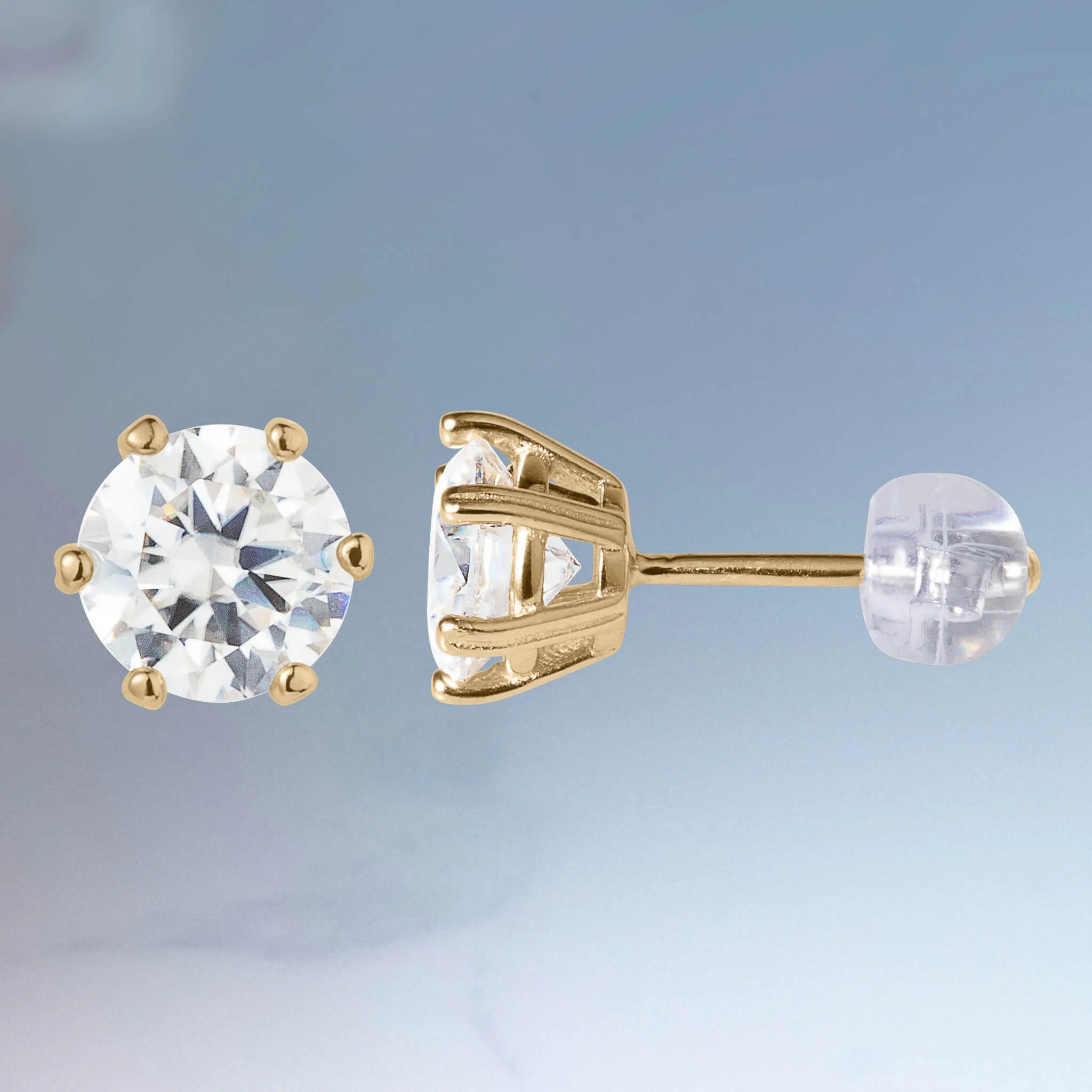 Golden Stardust Moissanite Earrings