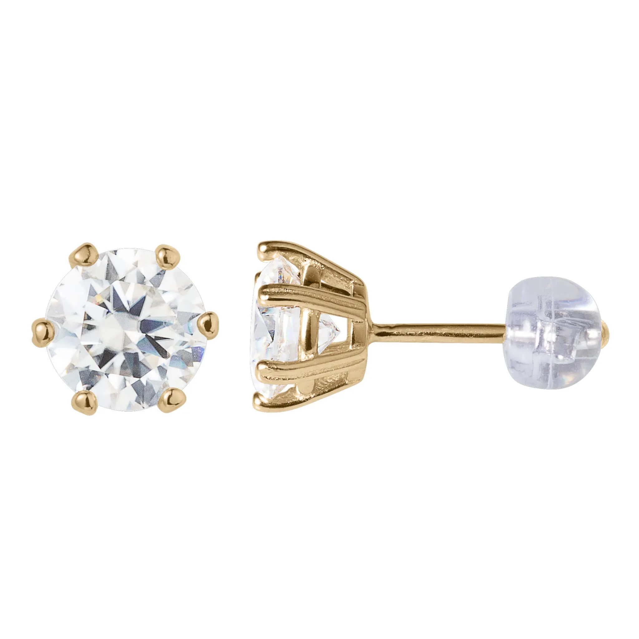 Golden Stardust Moissanite Earrings