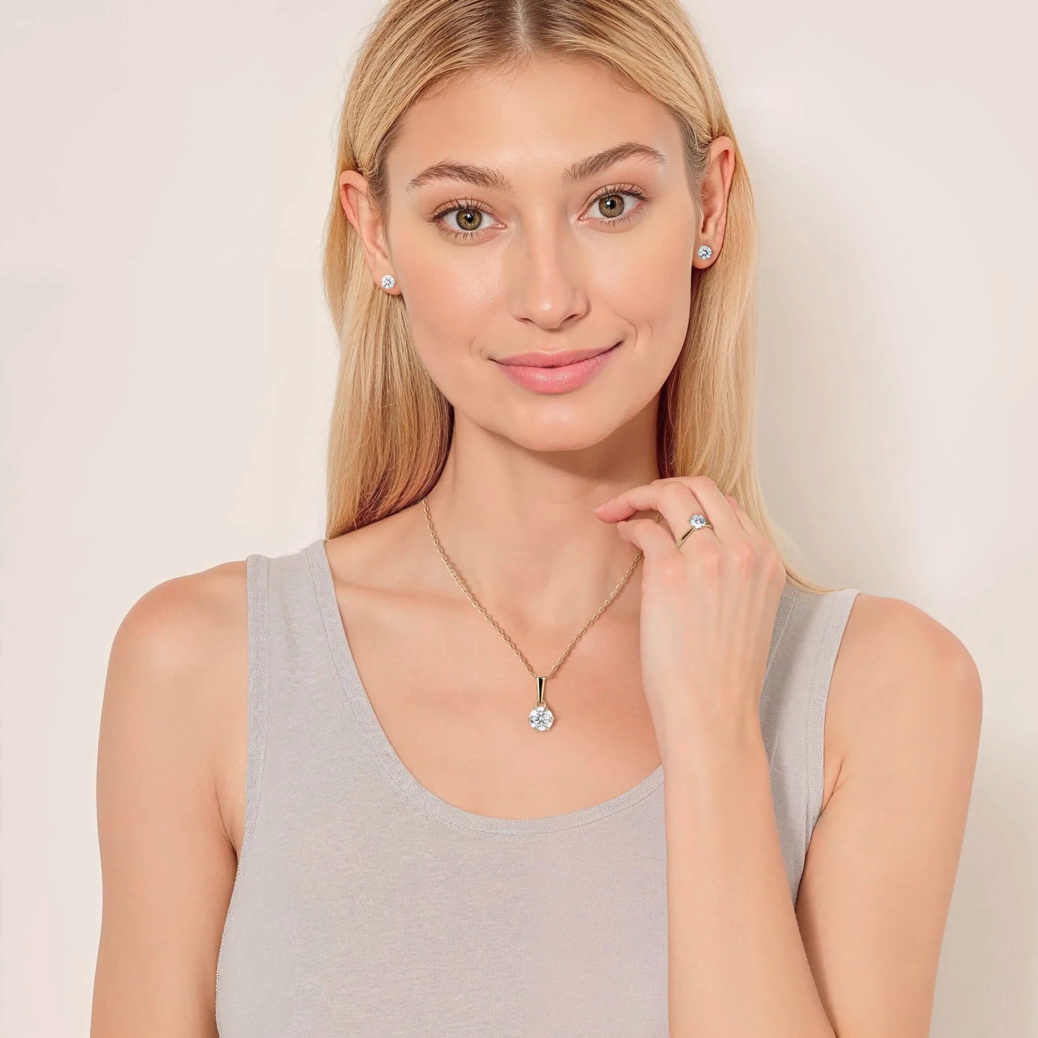 Golden Stardust Moissanite Earrings