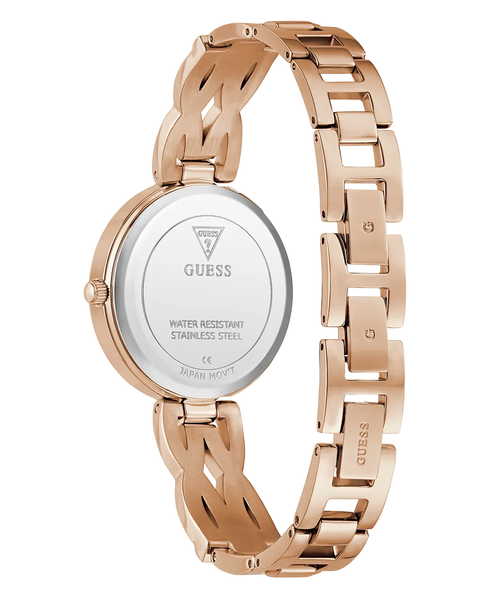 GUESS Ladies Rose Gold Tone Analog Watch