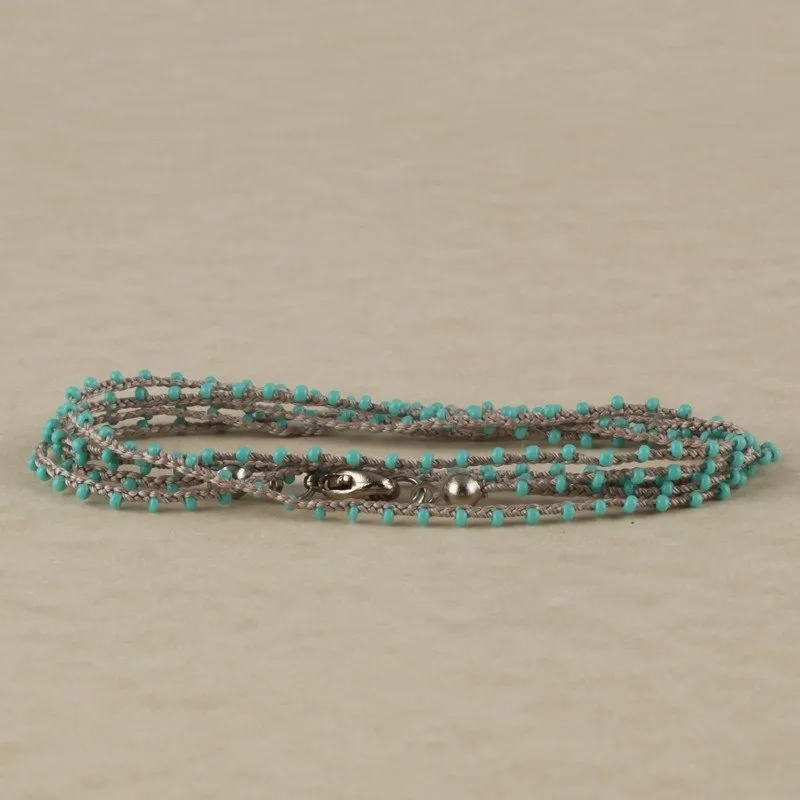 Hand Made Necklace/ Bracelet With Contrast Beads