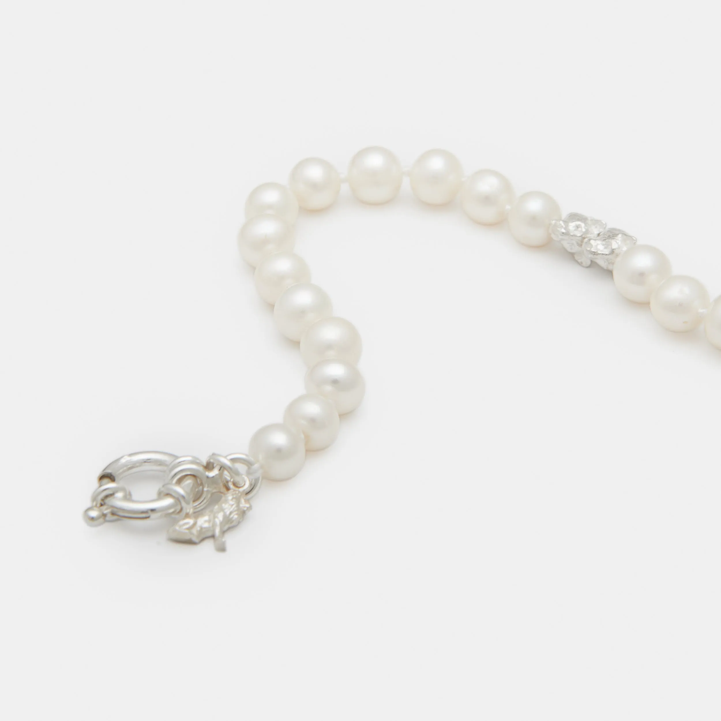Louis II Pearl Bracelet in Silver