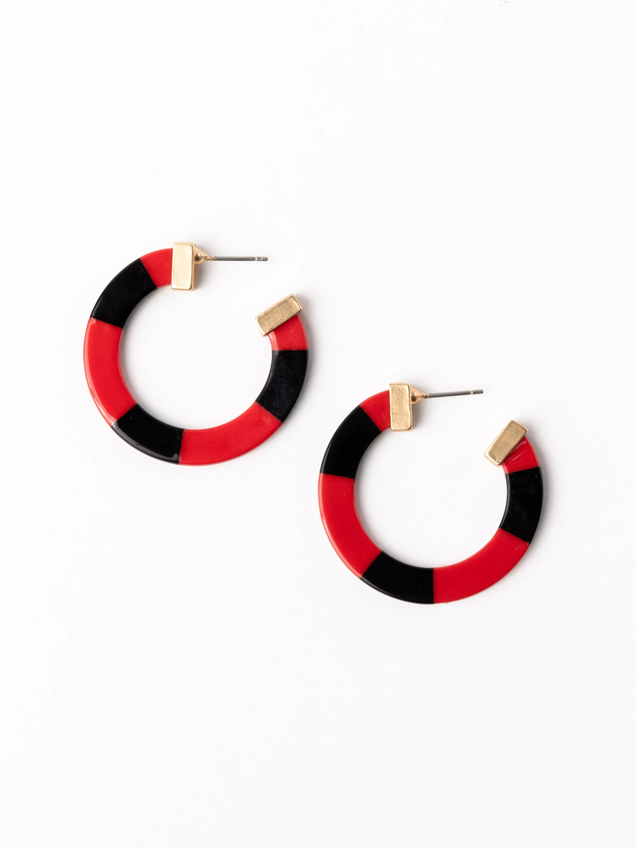 Melody Earrings | Red   Black