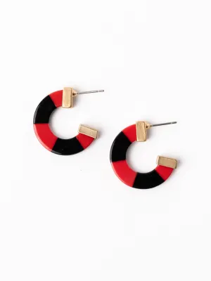Melody Earrings | Red   Black