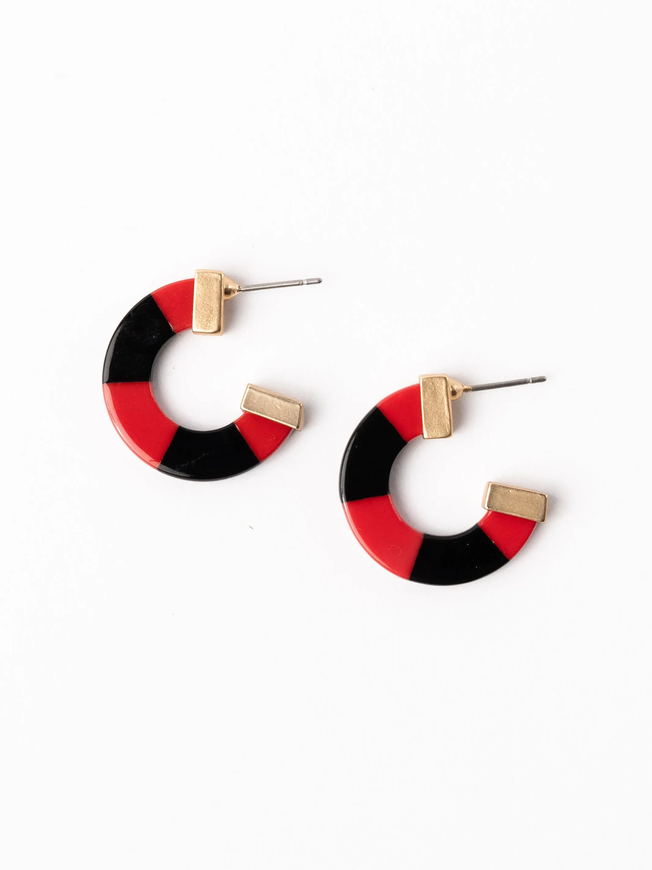 Melody Earrings | Red   Black