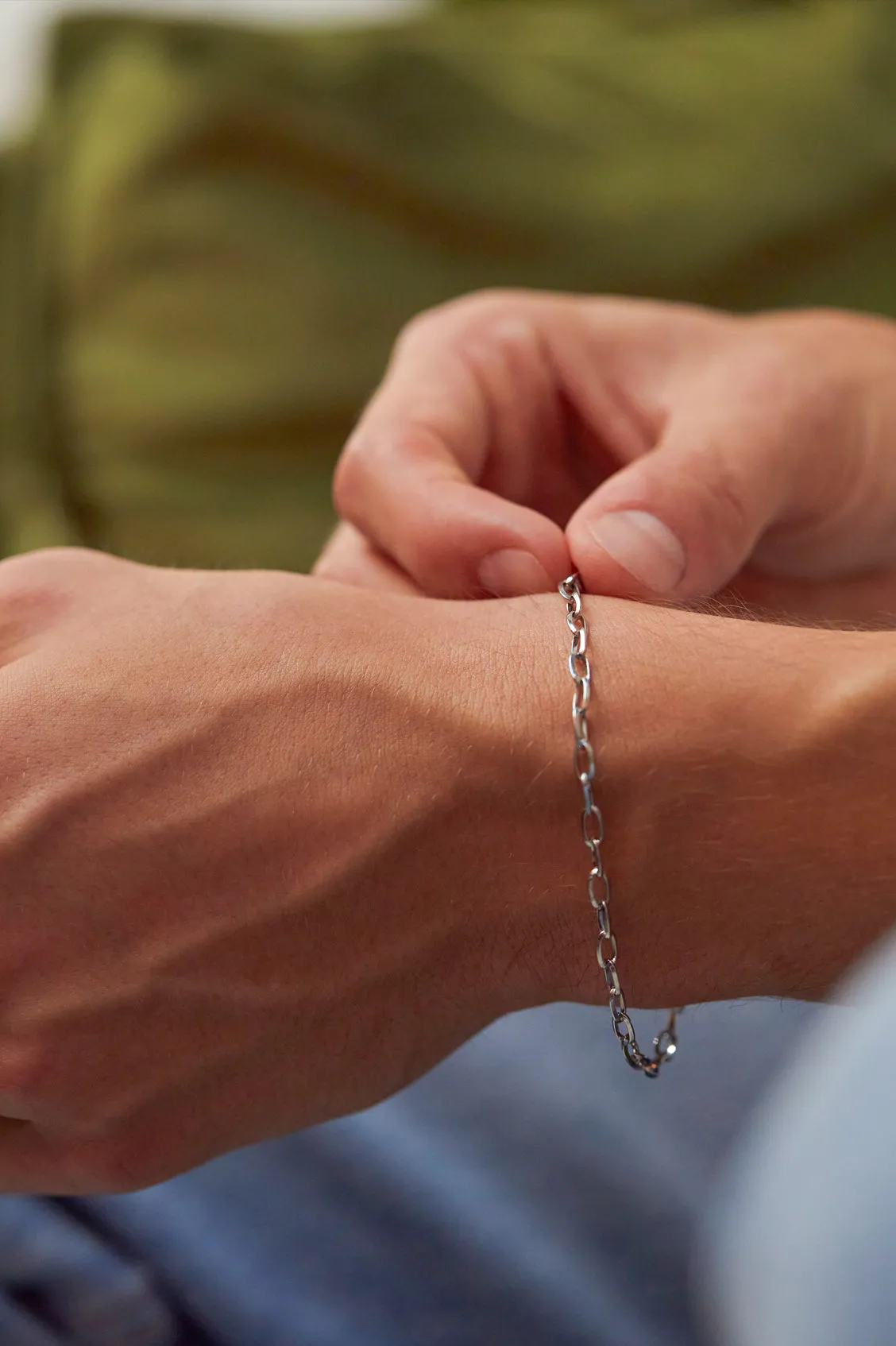 Men's Paperclip Chain Bracelet