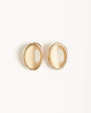 MILLIE EARRINGS - GOLD-CREAM TORT