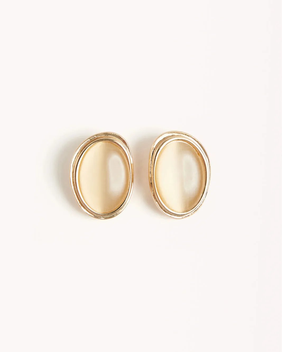 MILLIE EARRINGS - GOLD-CREAM TORT