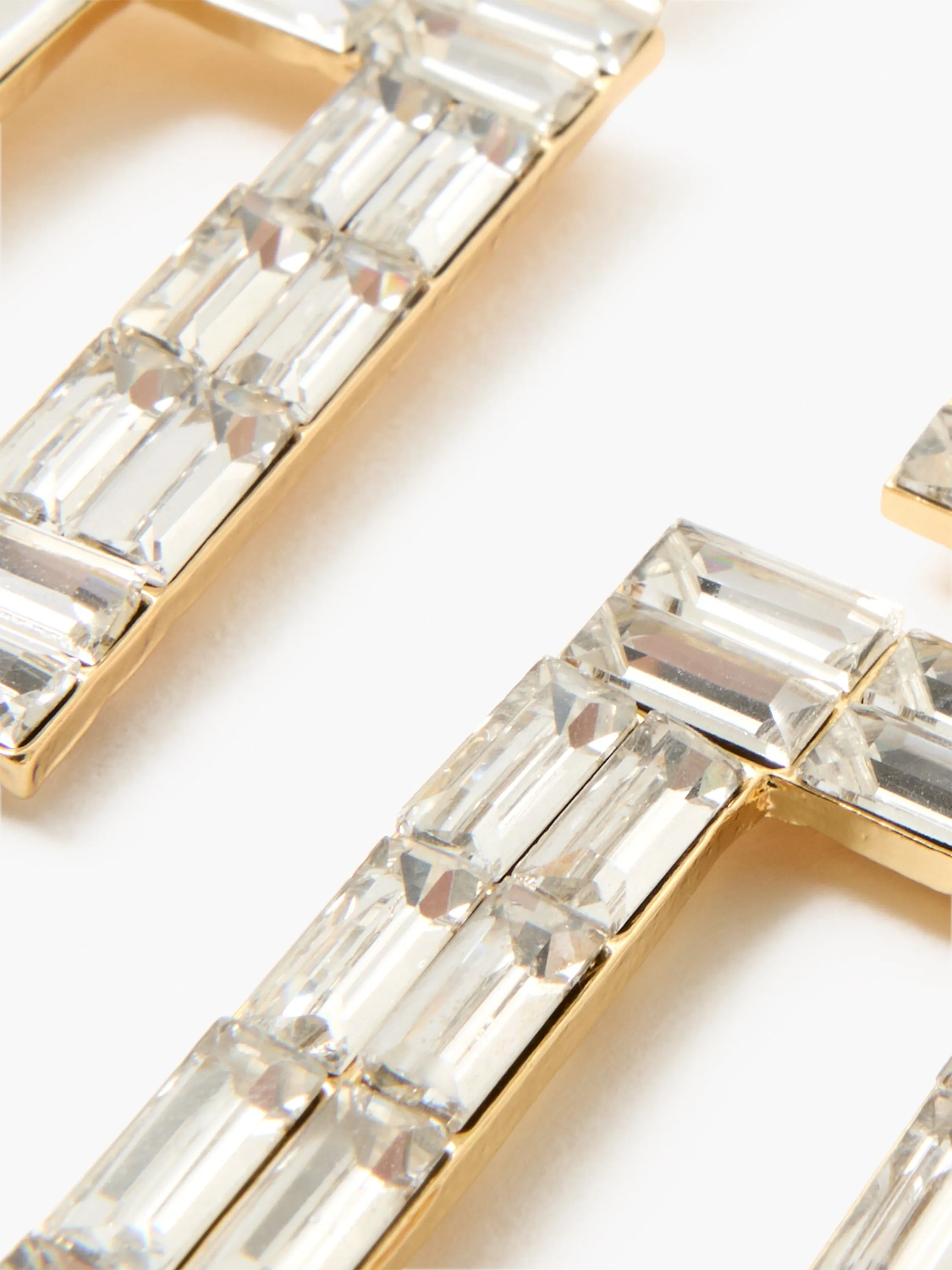 Mosaic Crystal Square Drop Earrings
