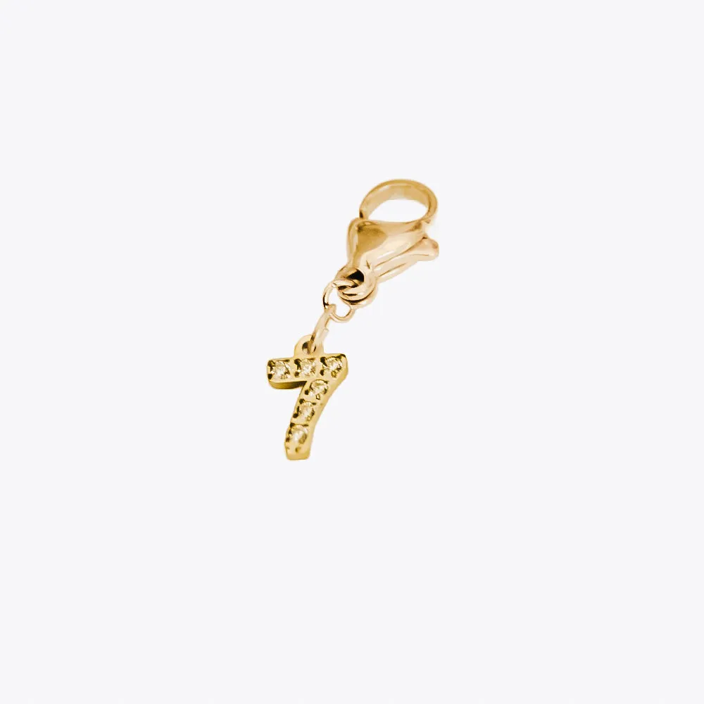 Number Charm Bar Chanelle Charms  - WATERPROOF