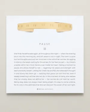 Pause Engraved Cuff