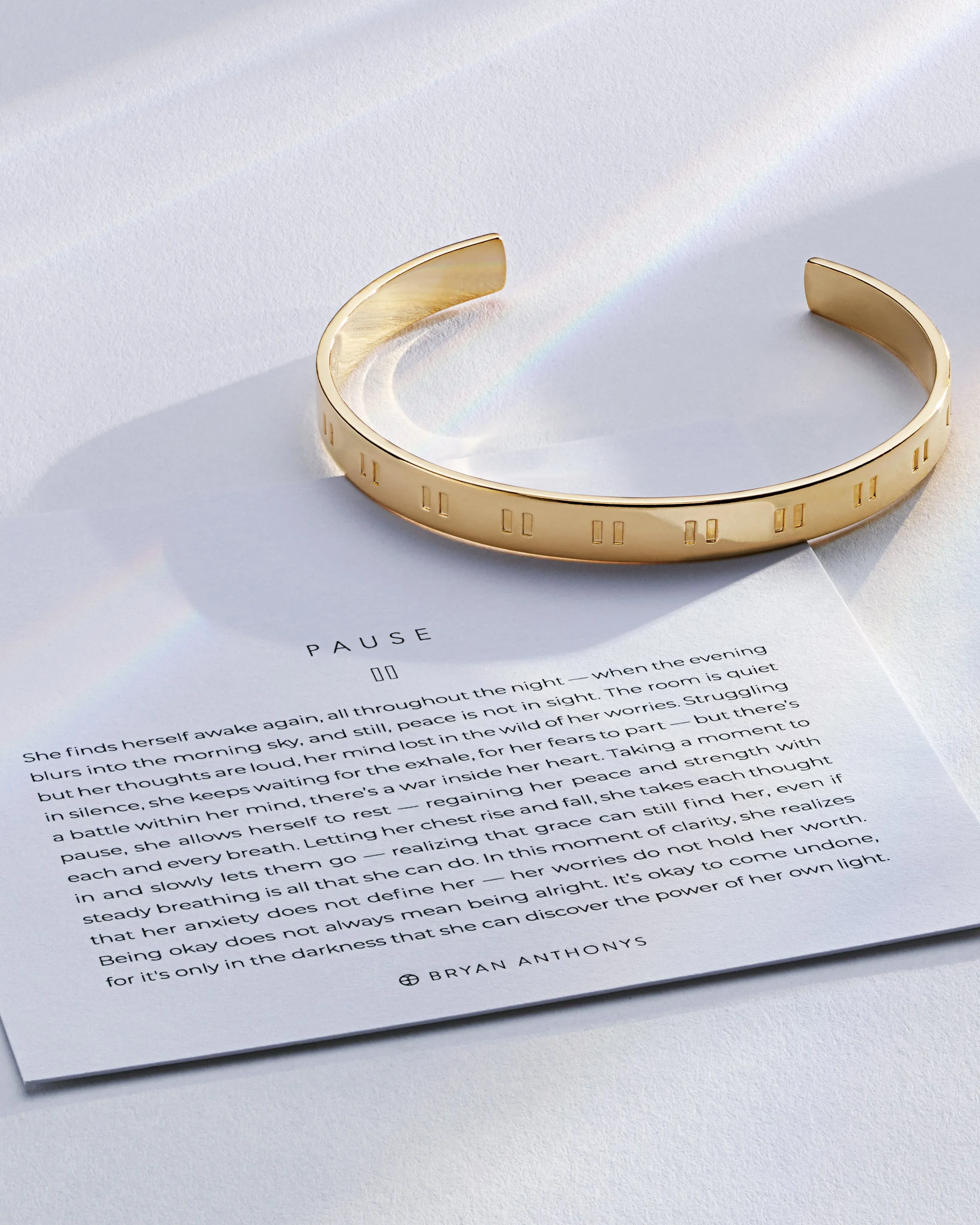 Pause Engraved Cuff