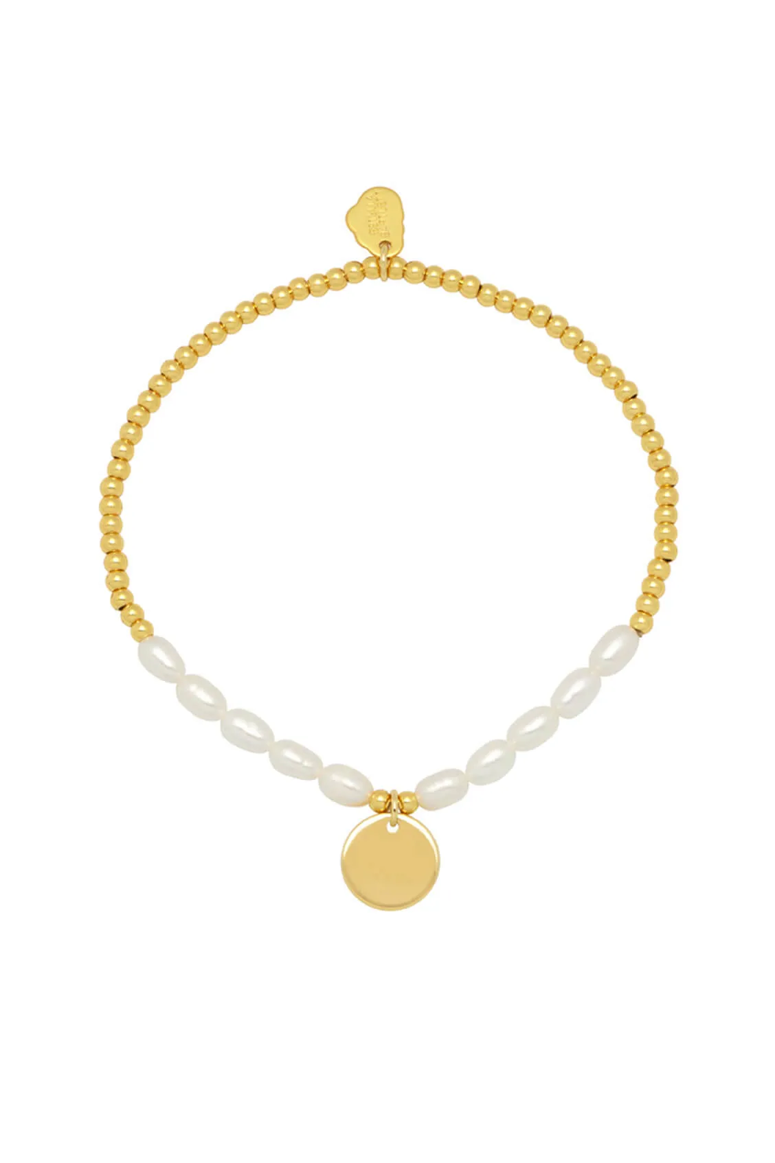 Pearl and Disc Charm Sienna Bracelet