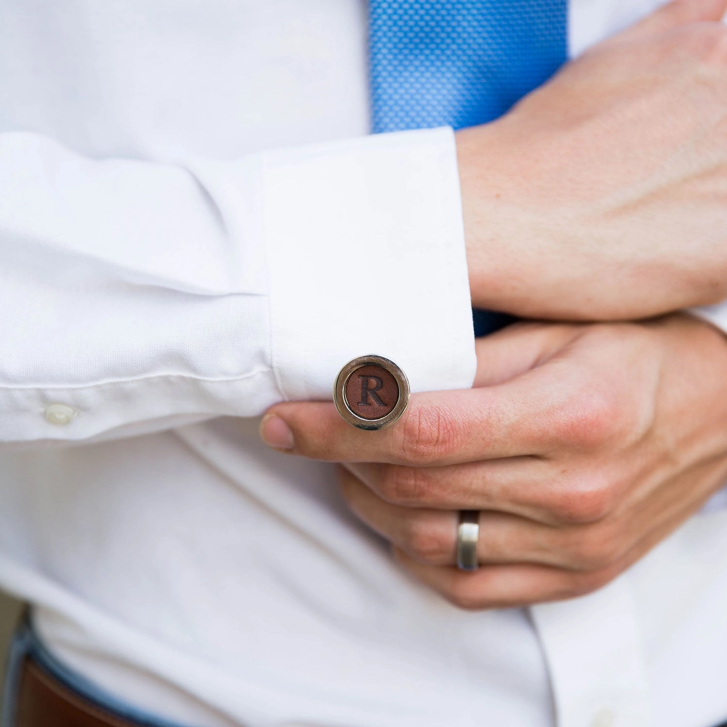 Personalized Fine Leather Cufflinks
