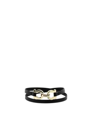 Salvatore Ferragamo Gancini Double-Wrap Bracelet