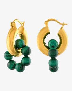 Shyla Malachite Sura Hoops