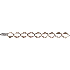 Silver and 10k Gold Celtic Knot Link Bracelet