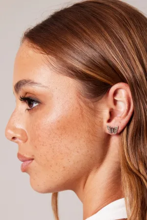 Silver Butterfly Earrings