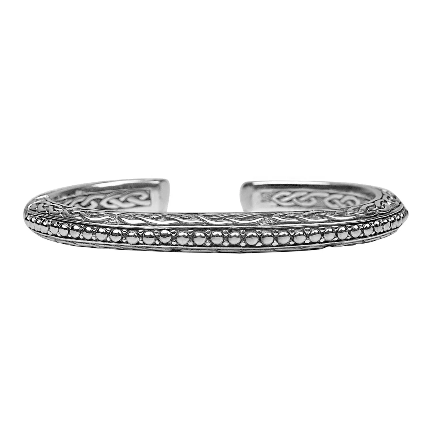 Silver Celtic Kick Cuff Bangle