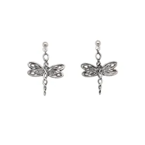Silver Dragonfly Post Earrings