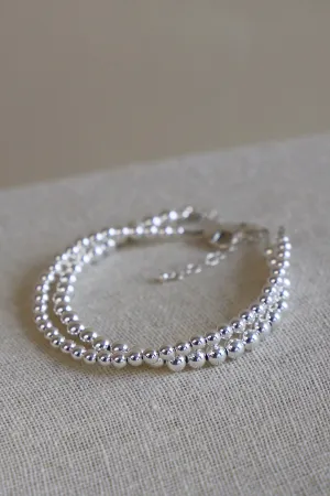 SILVER FILLED BEADED BRACELET
