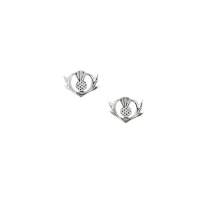 Silver Thistle Post Earrings