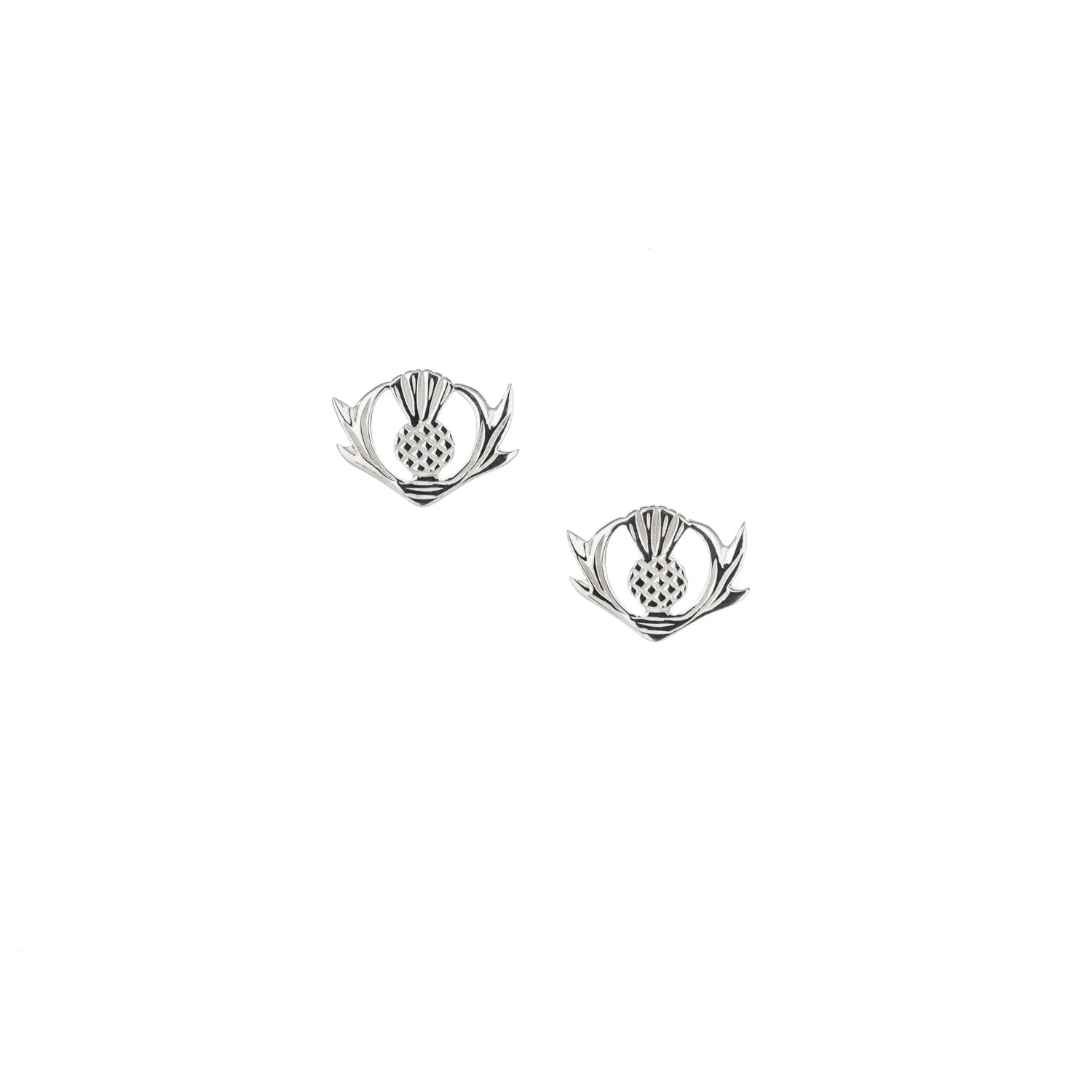 Silver Thistle Post Earrings