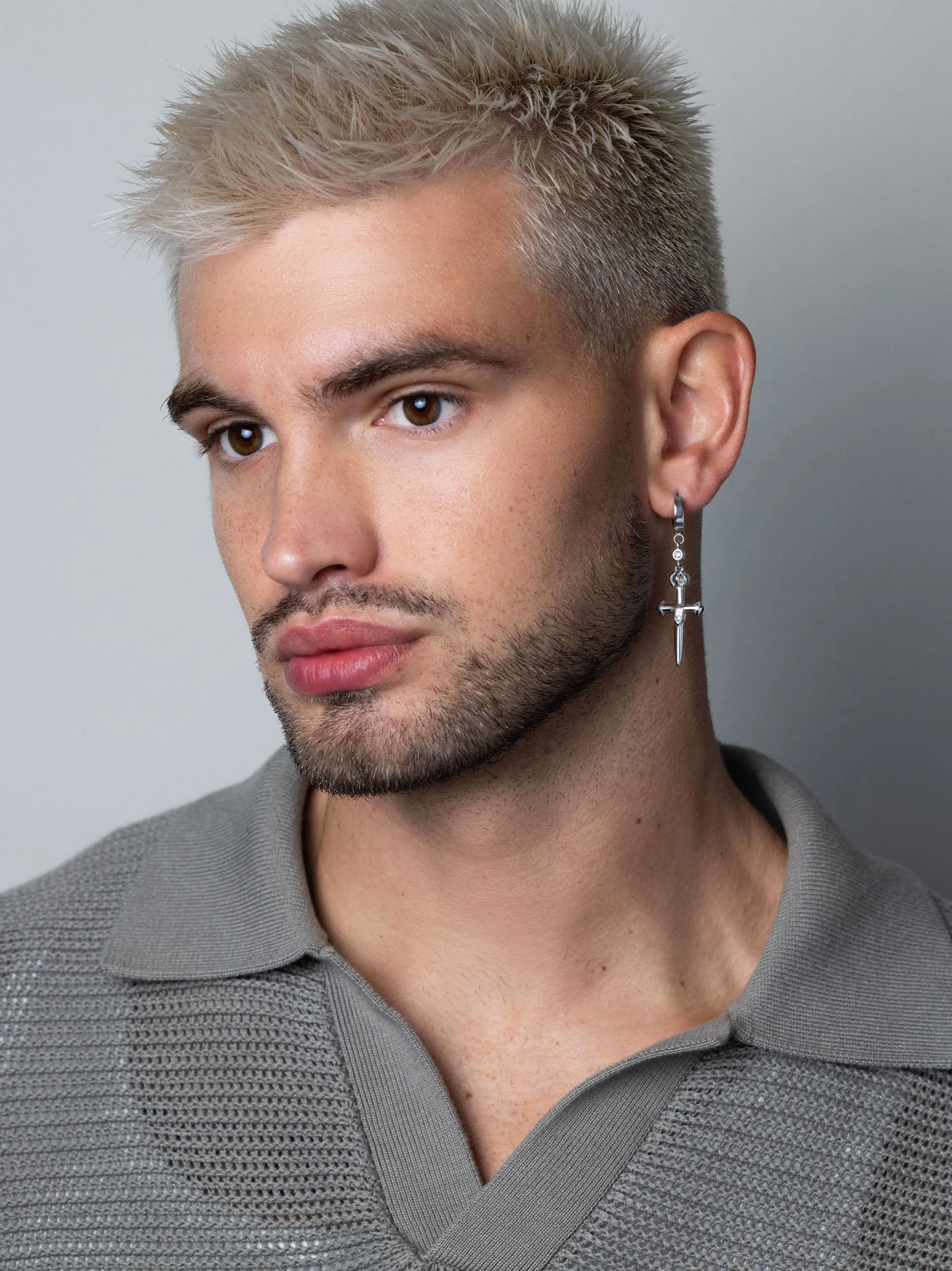 Skyfall Sword Earrings in Silver