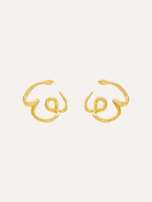 Snake Hoop Earrings