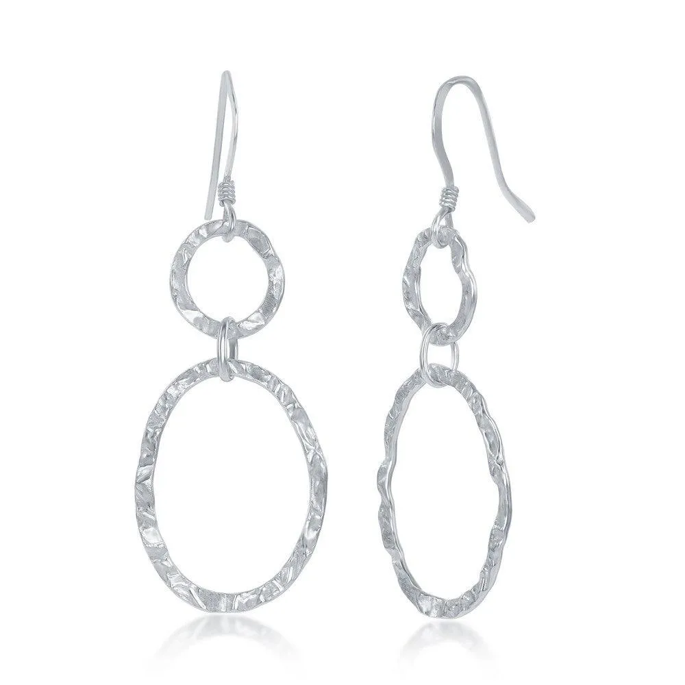 Sterling Silver Circle Shaped Earrings