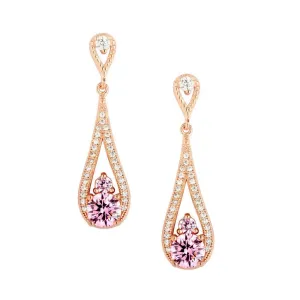 Sterling Silver Micro Pave Teardrop CZ Earrings