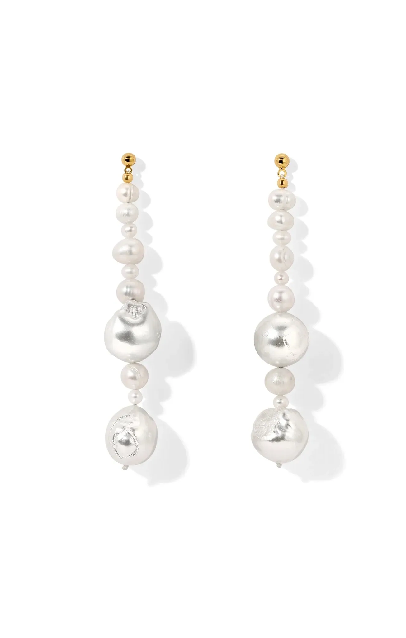 Vanessa Mooney The Angela Pearl Earrings ~ Ivory